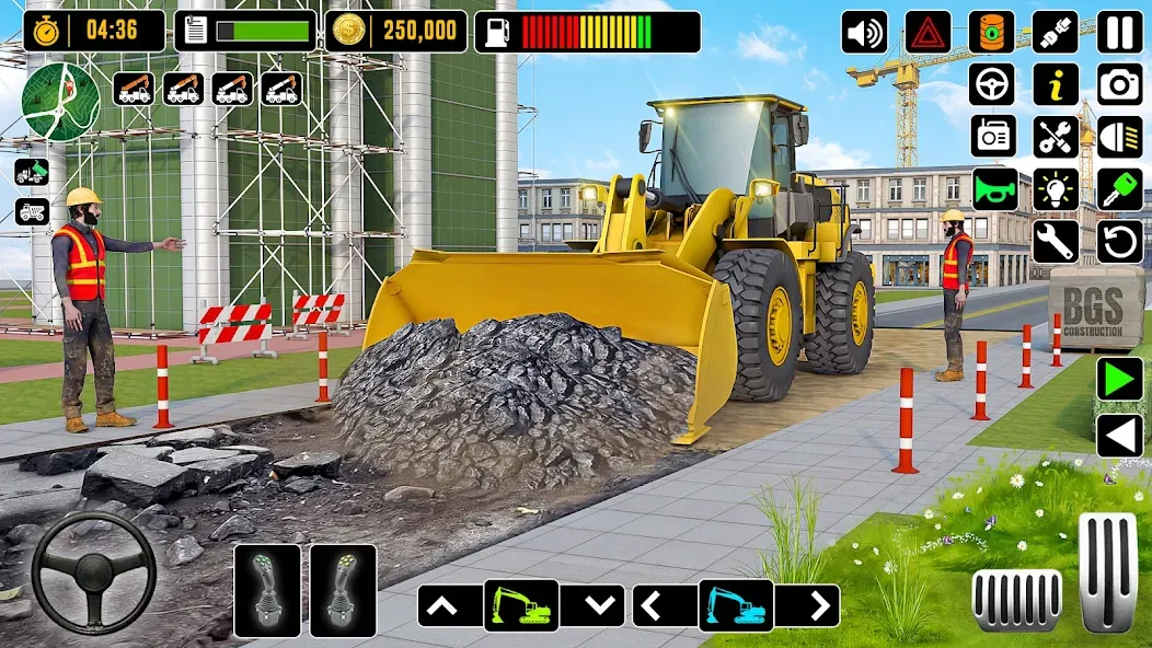 Скачать взлом City Road Construction Games [MOD: строительство дорог без ограничений] — скриншот 2