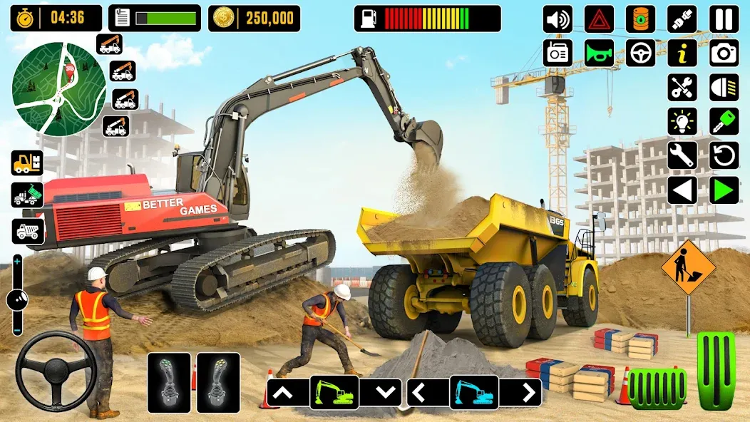 Скачать взлом City Road Construction Games [MOD: строительство дорог без ограничений] — скриншот 5