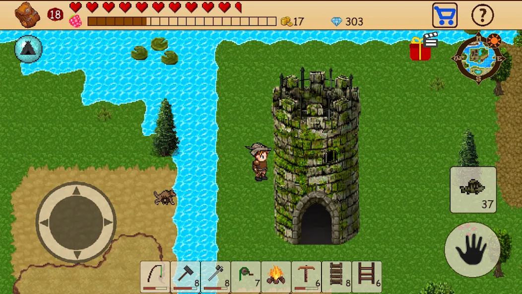 Survival RPG: Open World Pixel [MOD: безлимитные ресурсы и здоровье] последняя версия — скриншот 3