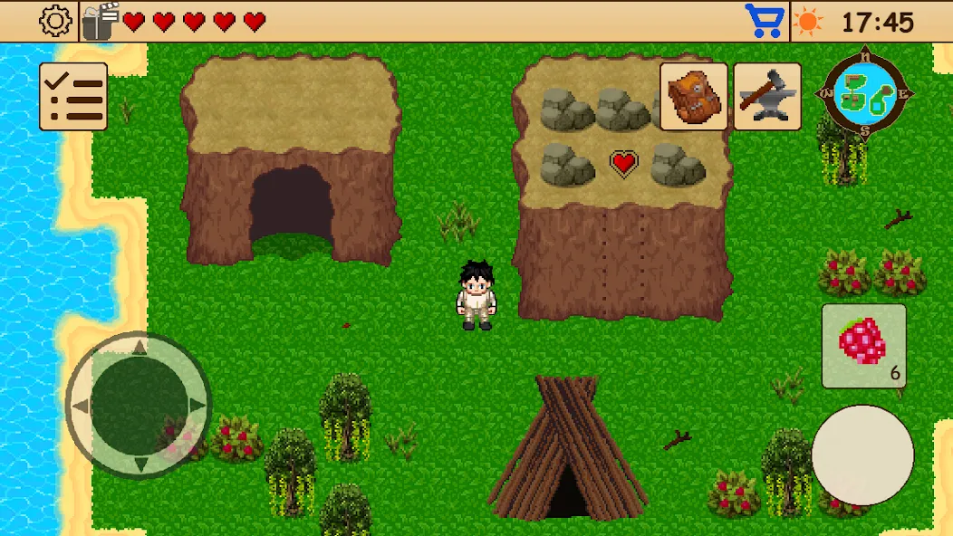 Скачать Survival RPG 1: Island Escape [MOD: безлимитные ресурсы и здоровье] на телефон — скриншот 3