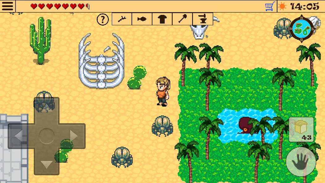 Survival RPG 2:Temple Ruins 2D [MOD: безлимитные ресурсы и здоровье] на Андроид — скриншот 1