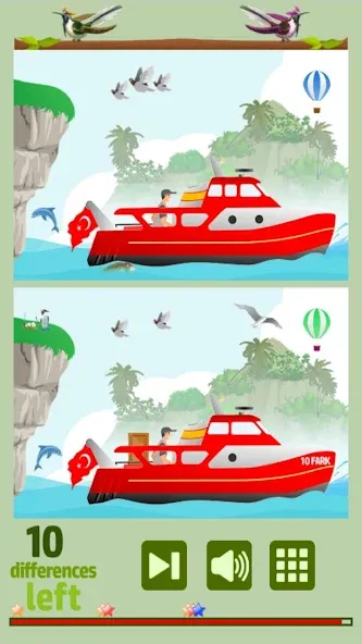 Find 10 Differences [MOD: подсказки без ограничений и все уровни открыты] на Андроид — скриншот 3