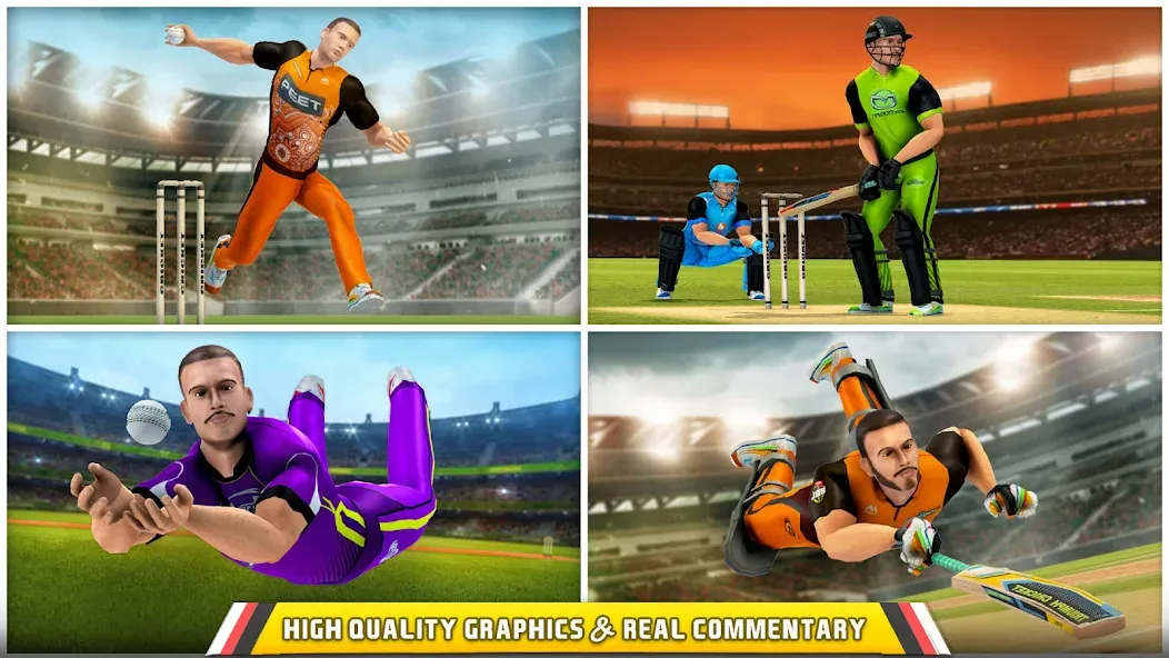 Скачать Aussie T20 Cricket Game 2023 [MOD: безлимитные монеты и разблокированы команды] на телефон — скриншот 3
