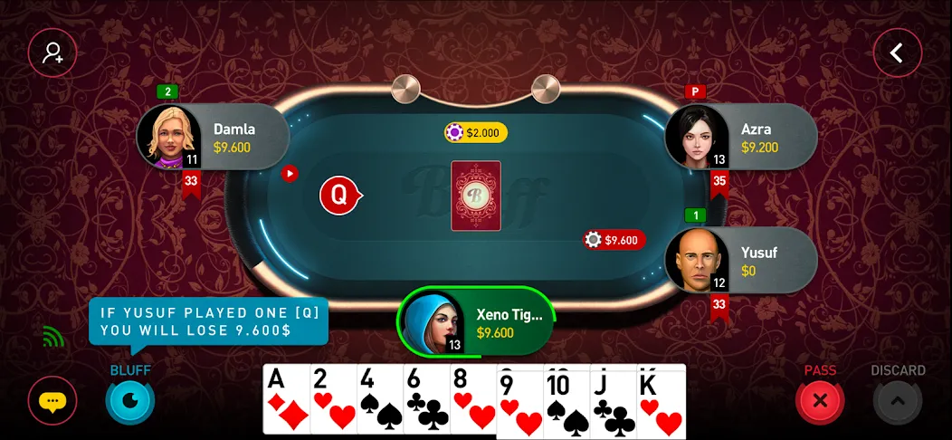 Bluff Game [MOD: взломанные карты и безлимитные ходы] на Андроид — скриншот 3
