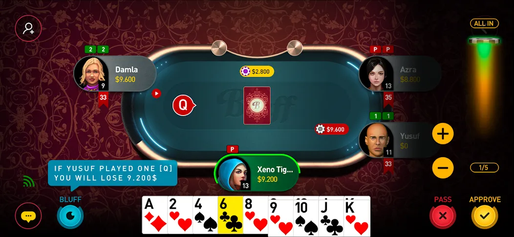Bluff Game [MOD: взломанные карты и безлимитные ходы] на Андроид — скриншот 4