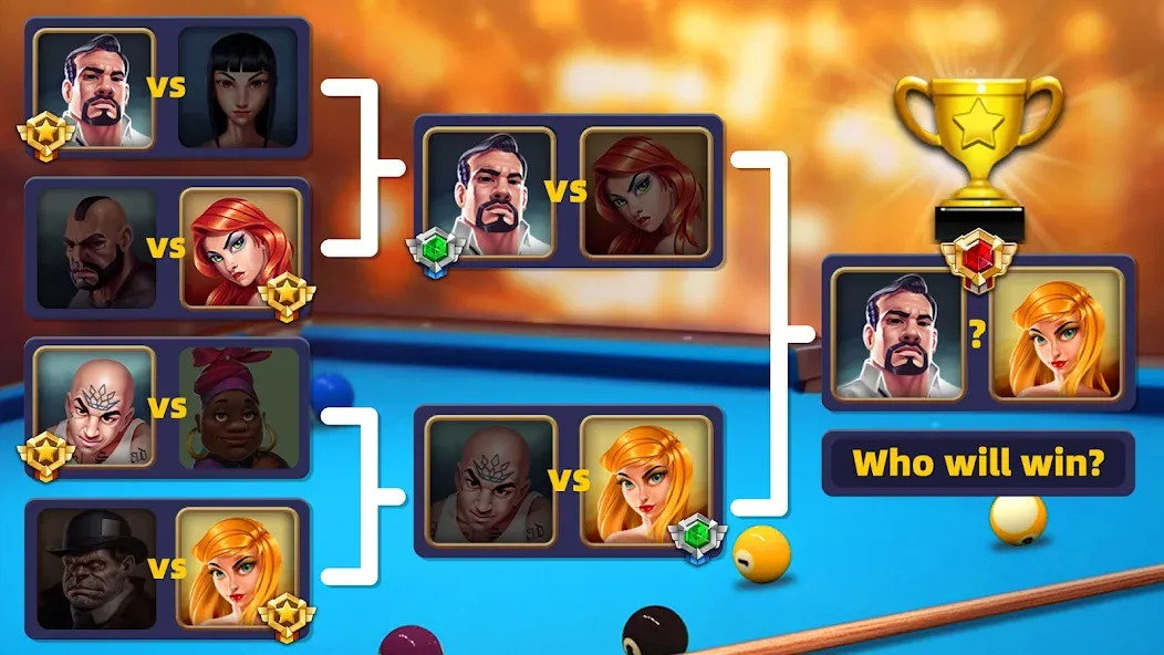 8 Pool Clash [MOD: безлимитные монеты и разблокированные столы] на Андроид — скриншот 4