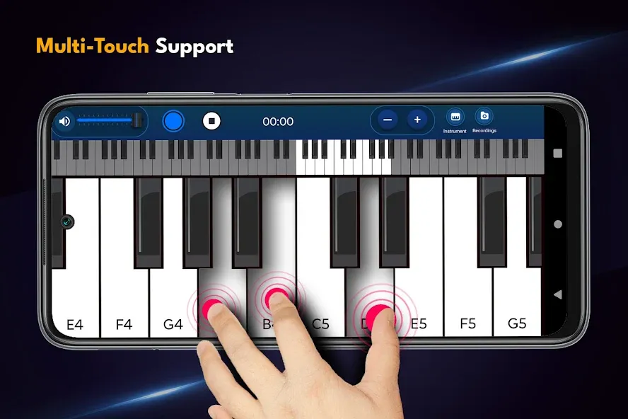Real Piano Keyboard [MOD: реалистичный звук и безлимитные ноты] (Бесплатно / APK) — скриншот 2