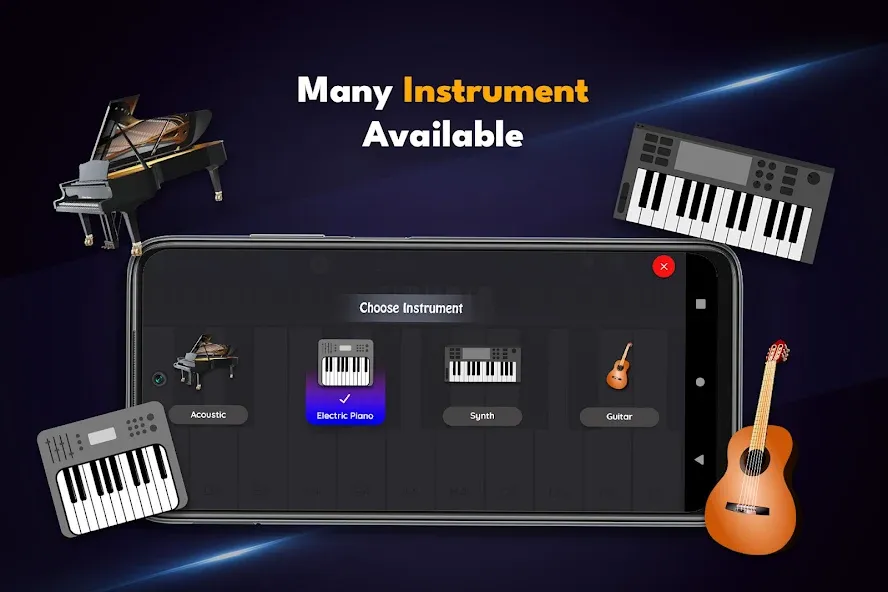 Real Piano Keyboard [MOD: реалистичный звук и безлимитные ноты] (Бесплатно / APK) — скриншот 5