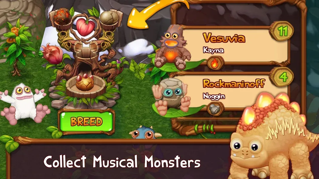 Скачать Singing Monsters: Dawn of Fire [MOD: безлимитные ресурсы и ускоренное развитие] на телефон — скриншот 1