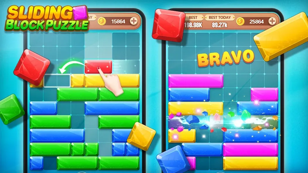 Block Crush - Puzzle Game [MOD: без рекламы и бесконечные подсказки] (Бесплатно / APK) — скриншот 2