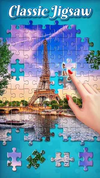 Скачать Jigsaw Puzzles [MOD: без рекламы и все пазлы открыты] — скриншот 1