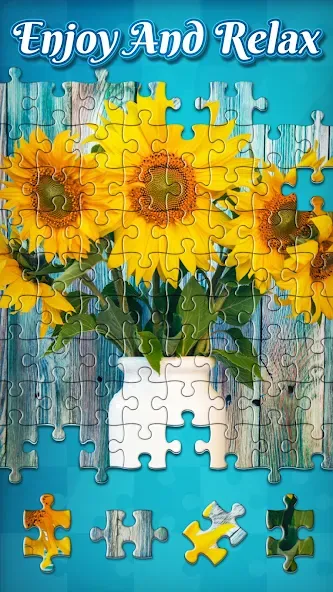 Скачать Jigsaw Puzzles [MOD: без рекламы и все пазлы открыты] — скриншот 2