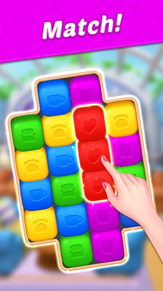 Скачать Design Blast - Match & Home [MOD: безлимитные монеты и подсказки] — скриншот 2