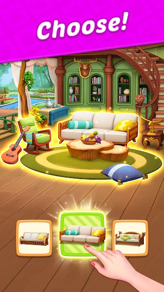 Скачать Design Blast - Match & Home [MOD: безлимитные монеты и подсказки] — скриншот 3