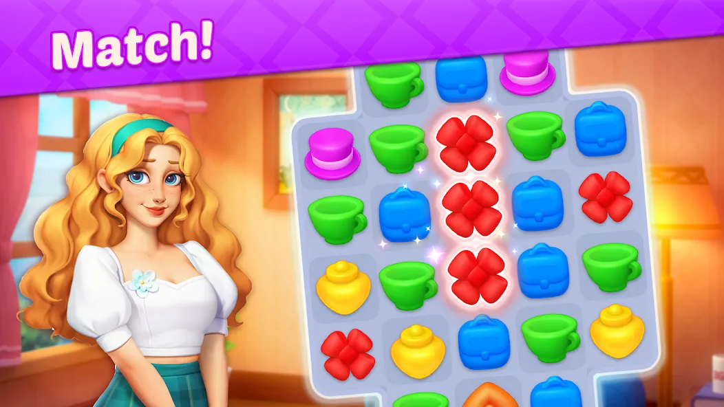 Design Diary - Match 3 & Home [MOD: безлимитные монеты и открыты все уровни] — Скачать бесплатно (APK) — скриншот 2