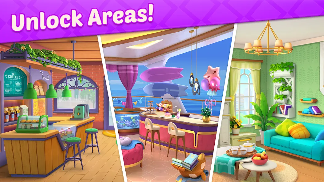 Design Diary - Match 3 & Home [MOD: безлимитные монеты и открыты все уровни] — Скачать бесплатно (APK) — скриншот 4