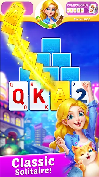 Solitaire Tripeaks Diary [MOD: безлимитные монеты и жизни] (Бесплатно / APK) — скриншот 4