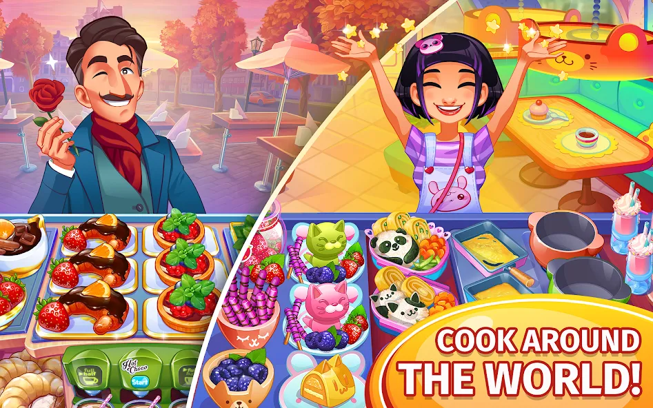 Взломанная Cooking Craze: Restaurant Game [MOD: безлимитные монеты и алмазы] на Андроид — скриншот 2