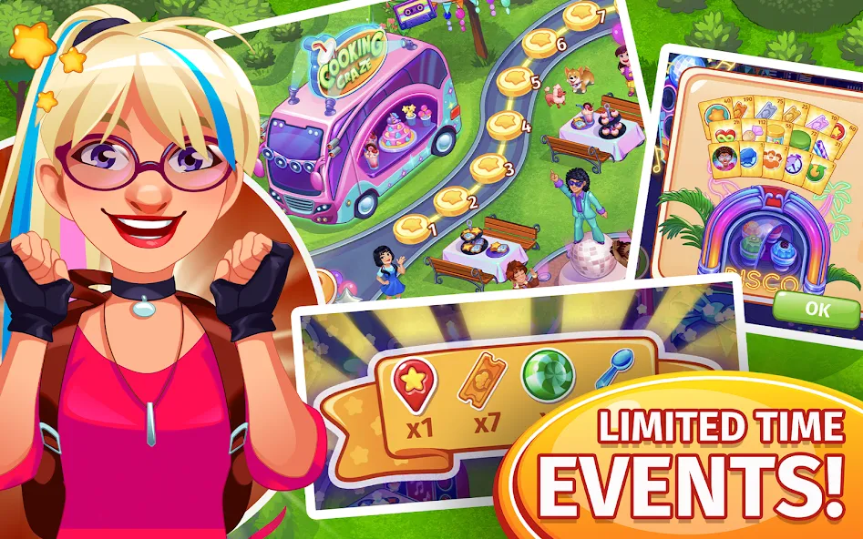 Взломанная Cooking Craze: Restaurant Game [MOD: безлимитные монеты и алмазы] на Андроид — скриншот 4