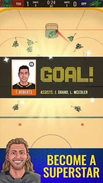 Superstar Hockey [MOD: безлимитные деньги и энергия] на Андроид — скриншот 3