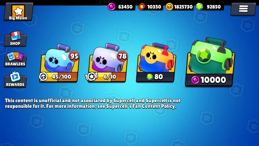 Скачать Box Simulator for Brawl Stars [MOD: безлимитные монеты и все скины] на телефон — скриншот 2