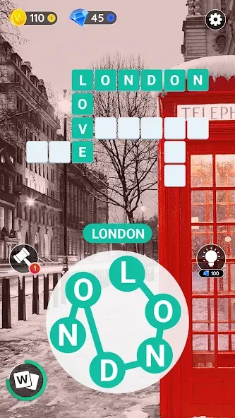 Word City: Connect Word Game [MOD: безлимитные подсказки и открыты уровни] последняя версия — скриншот 1