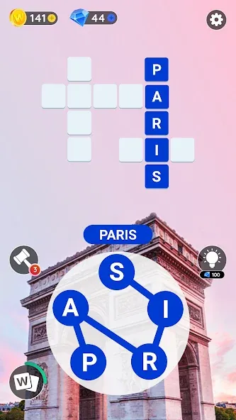 Word City: Connect Word Game [MOD: безлимитные подсказки и открыты уровни] последняя версия — скриншот 2