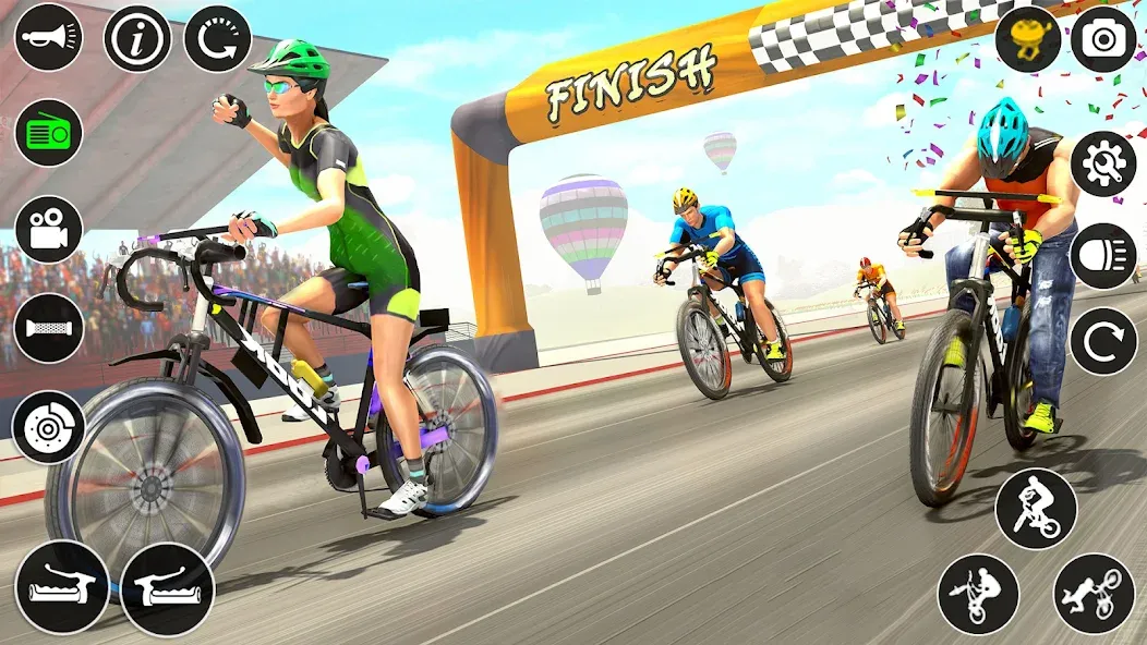 Скачать взлом BMX Cycle Race 3d Cycle Games [MOD: безлимитные деньги и все велосипеды] — скриншот 4