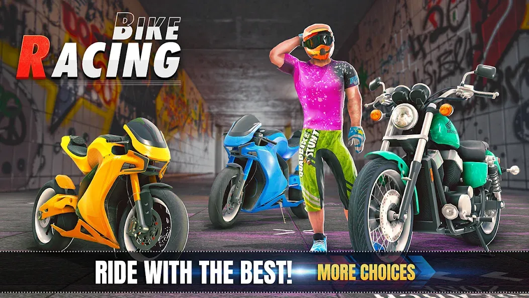 3d Bike Racing Bike Race Games [MOD: открыты все байки и трассы] на Андроид — скриншот 5