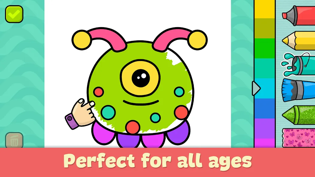 Скачать Coloring Book - Games for Kids [MOD: все раскраски и палитры открыты] — скриншот 1