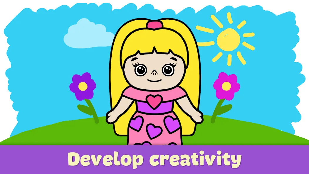 Скачать Coloring Book - Games for Kids [MOD: все раскраски и палитры открыты] — скриншот 3
