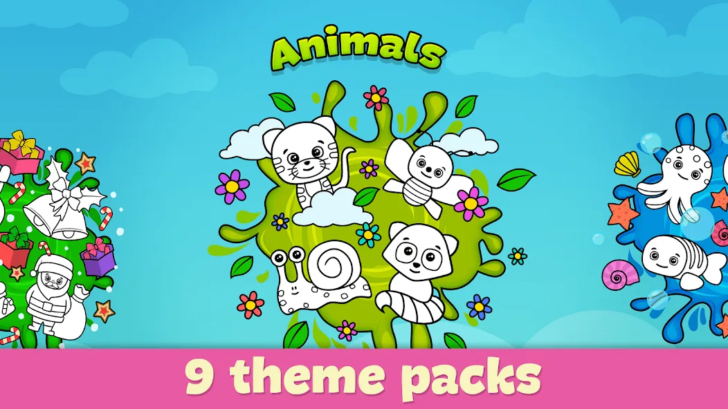 Скачать Coloring Book - Games for Kids [MOD: все раскраски и палитры открыты] — скриншот 4