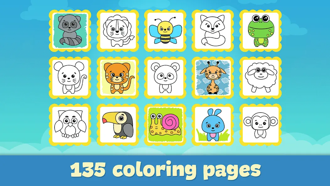 Скачать Coloring Book - Games for Kids [MOD: все раскраски и палитры открыты] — скриншот 5
