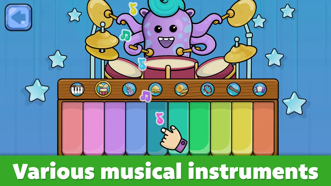 Baby Piano: Kids Music Games [MOD: разблокированы все музыкальные инструменты] последняя версия — скриншот 2