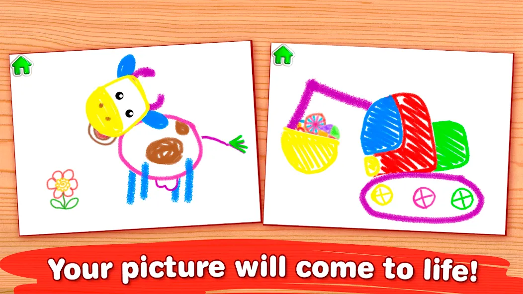 Скачать Bini Drawing for Kids Games [MOD: все инструменты рисования разблокированы] — скриншот 4