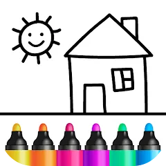 Скачать Bini Drawing for Kids Games [MOD: все инструменты рисования разблокированы]