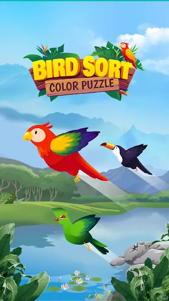Bird Sort - Color Puzzle [MOD: без рекламы и все уровни открыты] на Андроид — скриншот 5