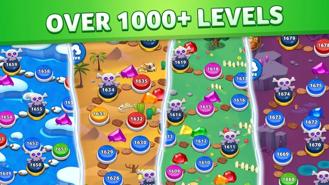 Скачать взлом Jewel Match King [MOD: безлимитные жизни и подсказки] — скриншот 3