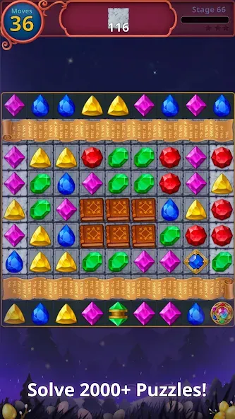 Скачать Jewels Magic: Mystery Match3 [MOD: безлимитные монеты и жизни] — скриншот 4
