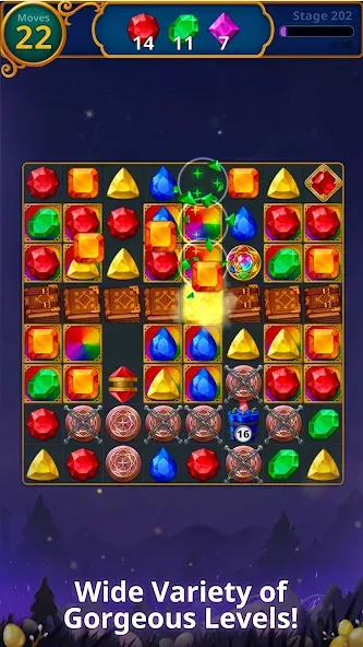 Скачать Jewels Magic: Mystery Match3 [MOD: безлимитные монеты и жизни] — скриншот 5