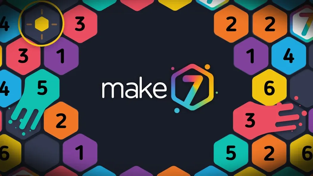 Взломанная Make7! Hexa Puzzle [MOD: безлимитные ходы и подсказки] на Андроид — скриншот 1