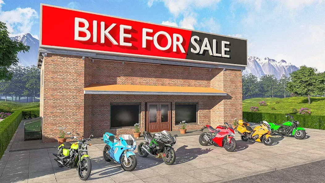 Взломанная Motorcycle Dealer Bike Games [MOD: безлимитные деньги и новые байки] на Андроид — скриншот 1