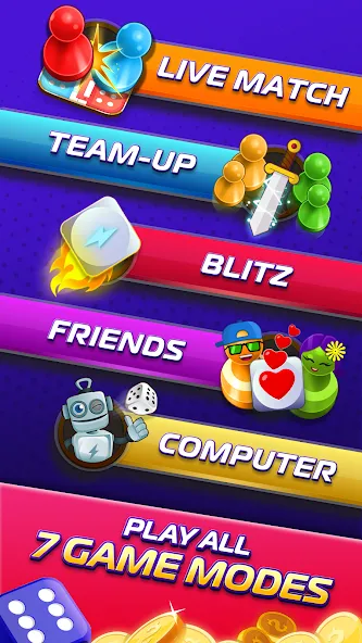 Скачать Ludo SuperStar- Board Game [MOD: безлимитные монеты и всё открыто] — скриншот 2