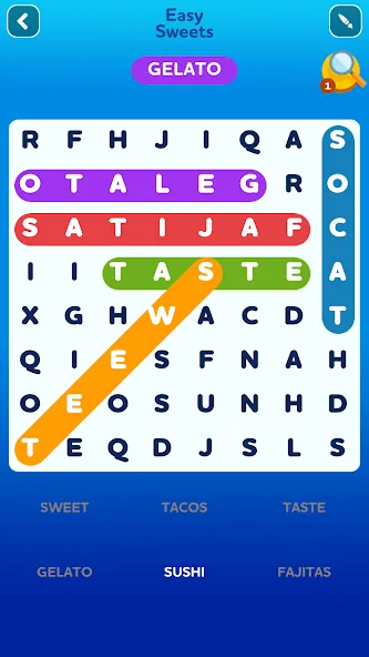 Взломанная Word Search - Word Puzzle Game [MOD: безлимитные подсказки и открыты уровни] на Андроид — скриншот 5