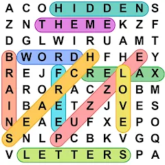 Взломанная Word Search - Word Puzzle Game [MOD: безлимитные подсказки и открыты уровни] на Андроид
