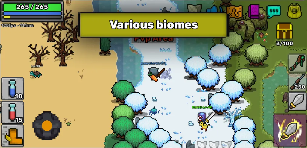 Pixil - MMORPG 2D ONLINE RPG [MOD: безлимитные ресурсы и усиленный персонаж] (Бесплатно / APK) — скриншот 3
