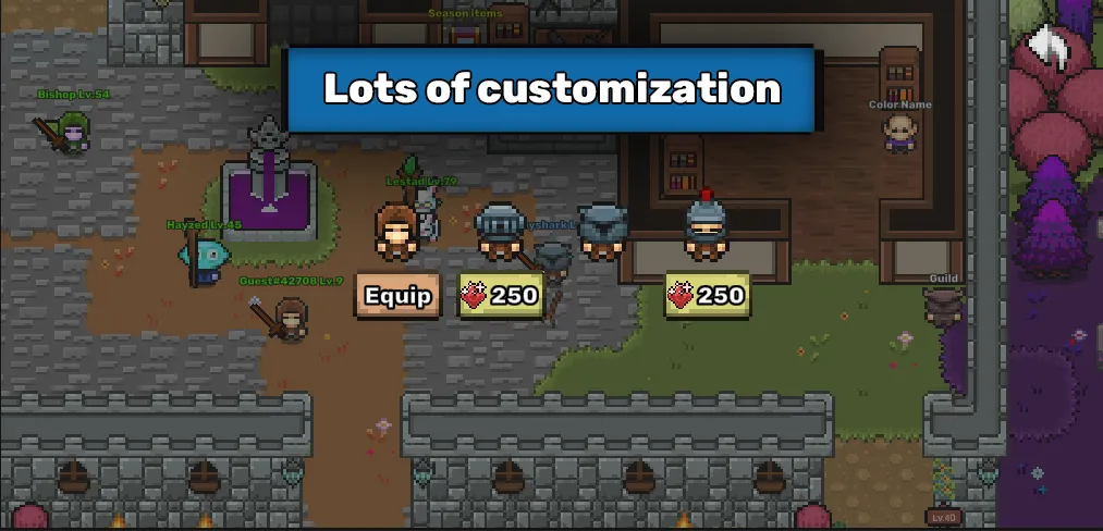 Pixil - MMORPG 2D ONLINE RPG [MOD: безлимитные ресурсы и усиленный персонаж] (Бесплатно / APK) — скриншот 4