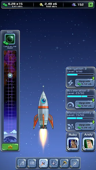 Скачать Idle Space Company [MOD: безлимитные деньги и ресурсы] на телефон — скриншот 1