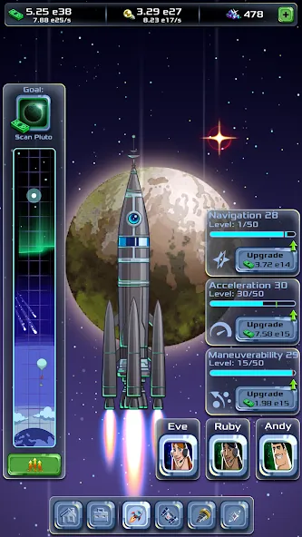 Скачать Idle Space Company [MOD: безлимитные деньги и ресурсы] на телефон — скриншот 2