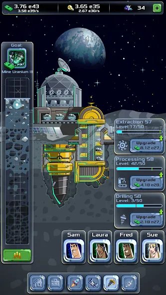 Скачать Idle Space Company [MOD: безлимитные деньги и ресурсы] на телефон — скриншот 4